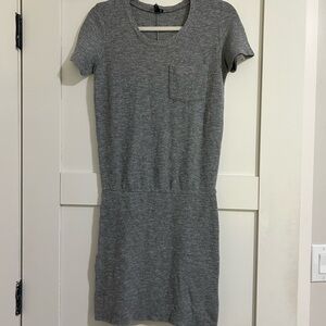Monrow Gray Short Sleeve Knit Mini Dress